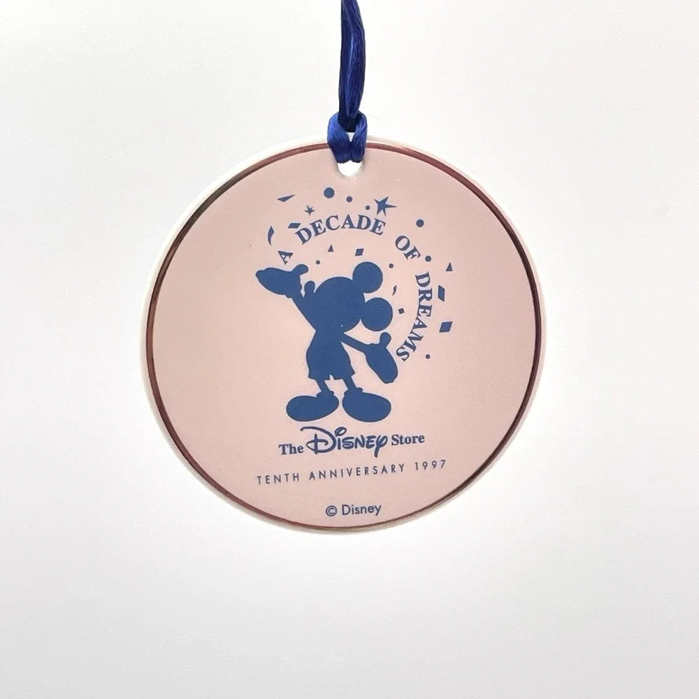 Disney Store‎ 10th Anniversary Mickey Mouse and Friends Christmas Disc Ornament